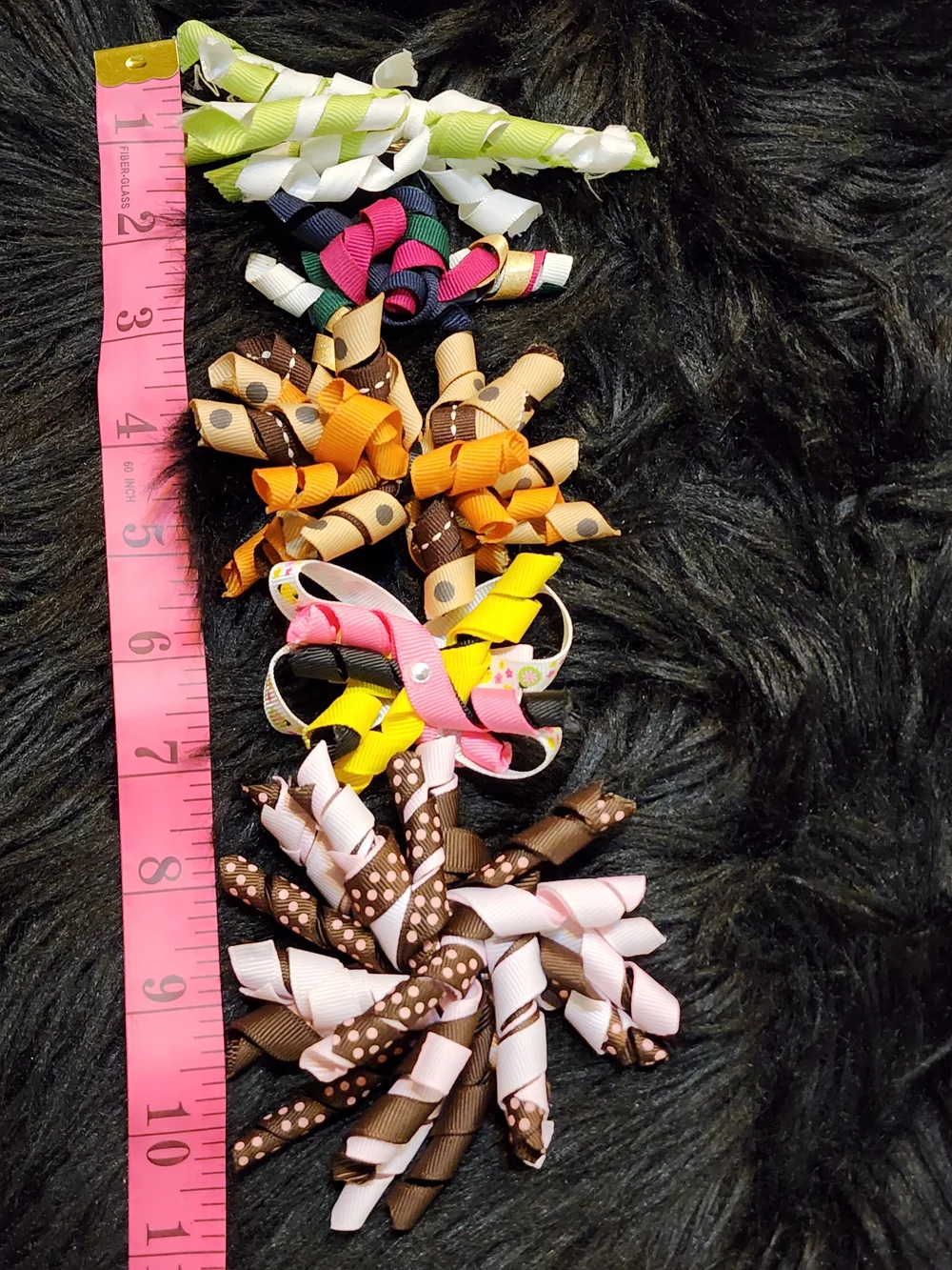 Set Of 5 Kids Korker Hair Clips in Pink, Yellow, Green, Orange, Brown, Navy